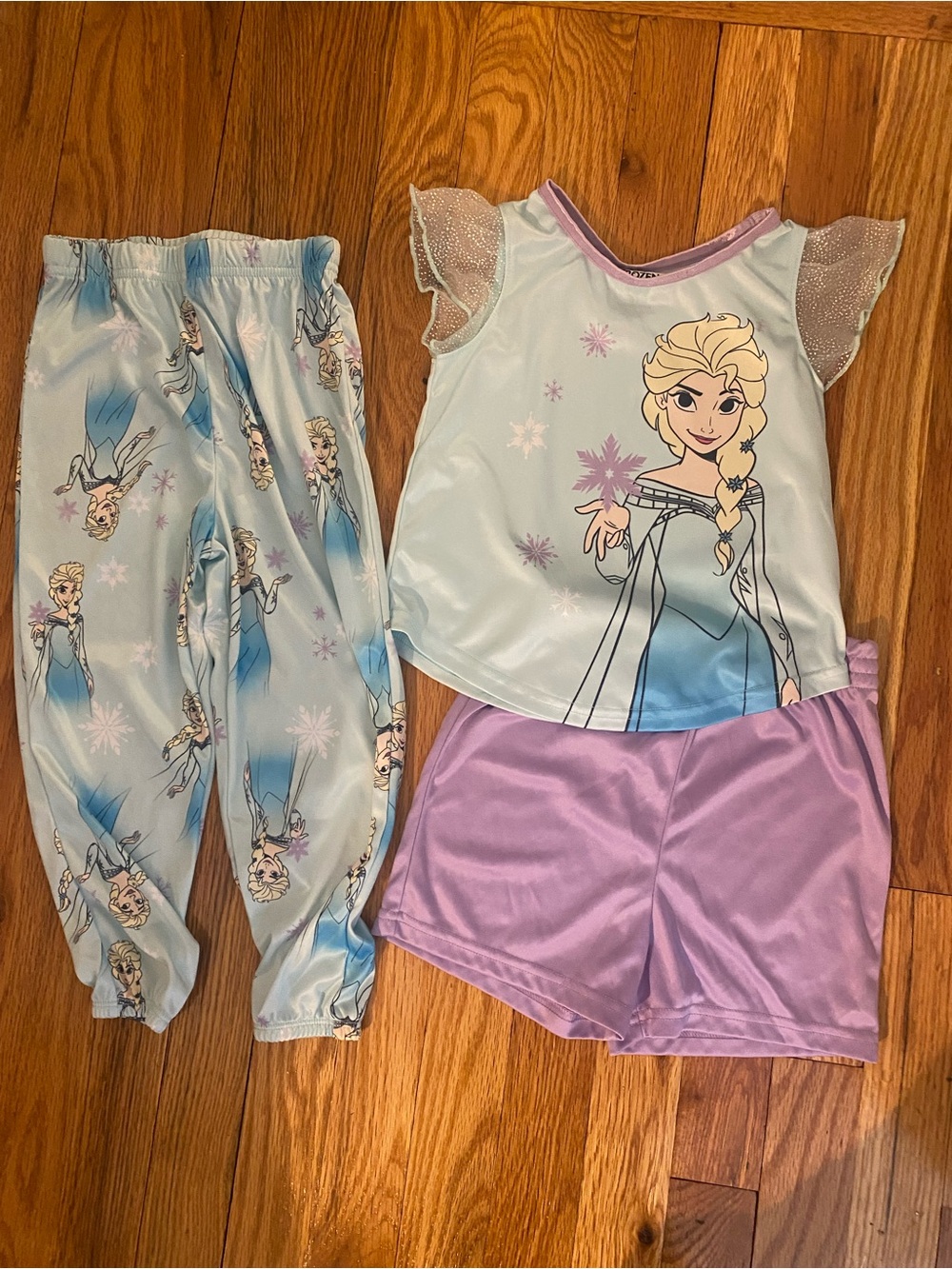 Disney Frozen Elsa Girls Pajama Set - Light Blue & Lavender4T